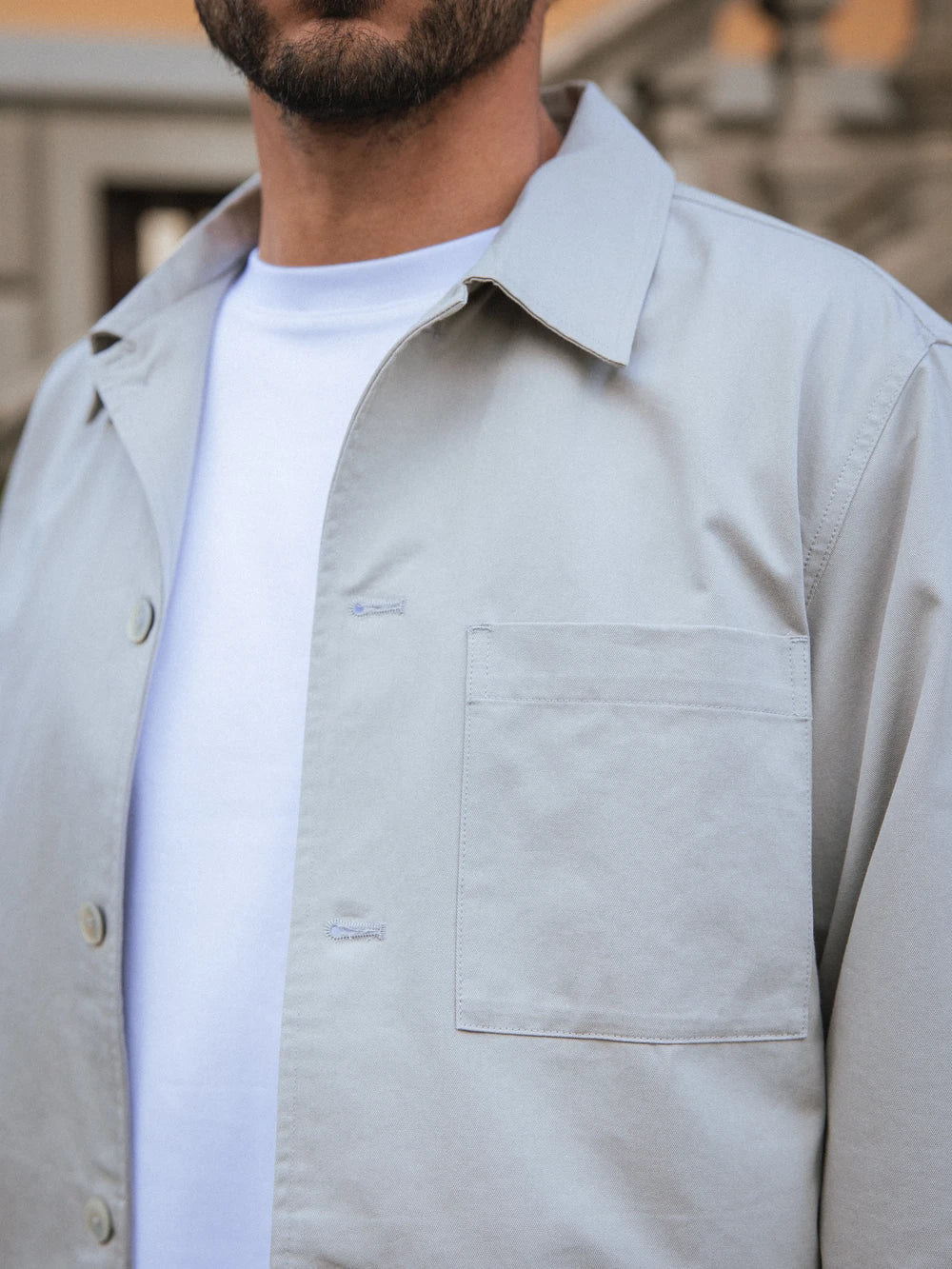 Olive Structured Overshirt