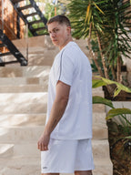 White Stitched Sport Polo