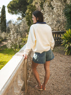 Gelber Damen-Polopullover