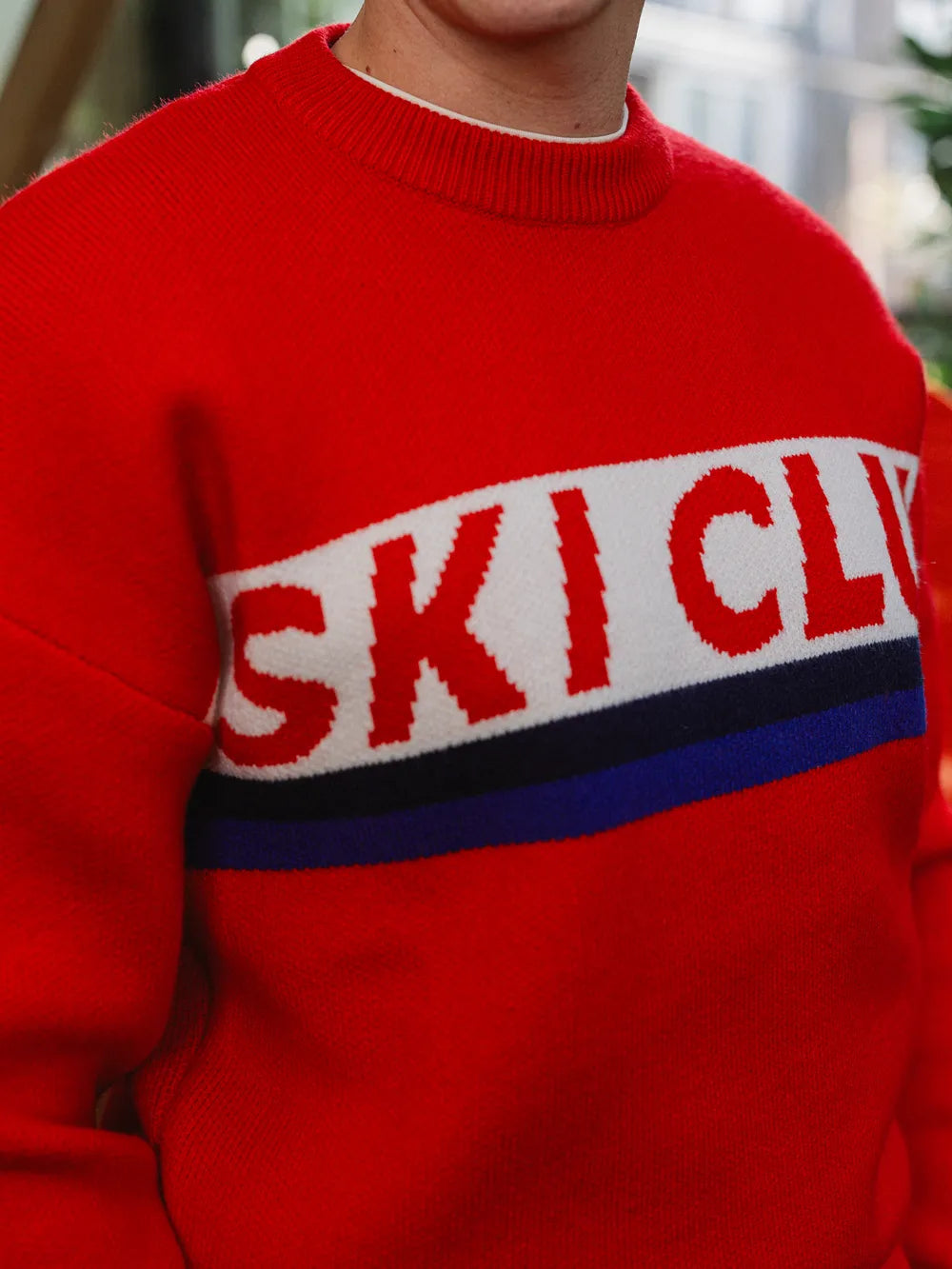 Red Ski Club Oversized Knit
