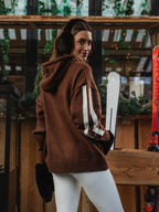 Brauner Strickhoodie von Ski Coach