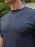 Grayish Blue Basic Sport T-shirt