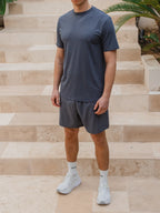 Grayish Blue Basic Sport Short