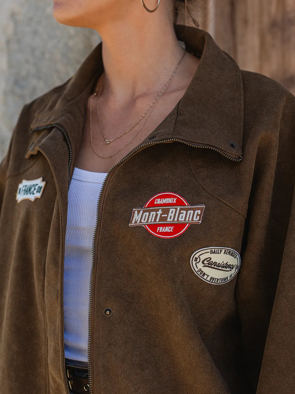 Brown Suede Oversized Jacket