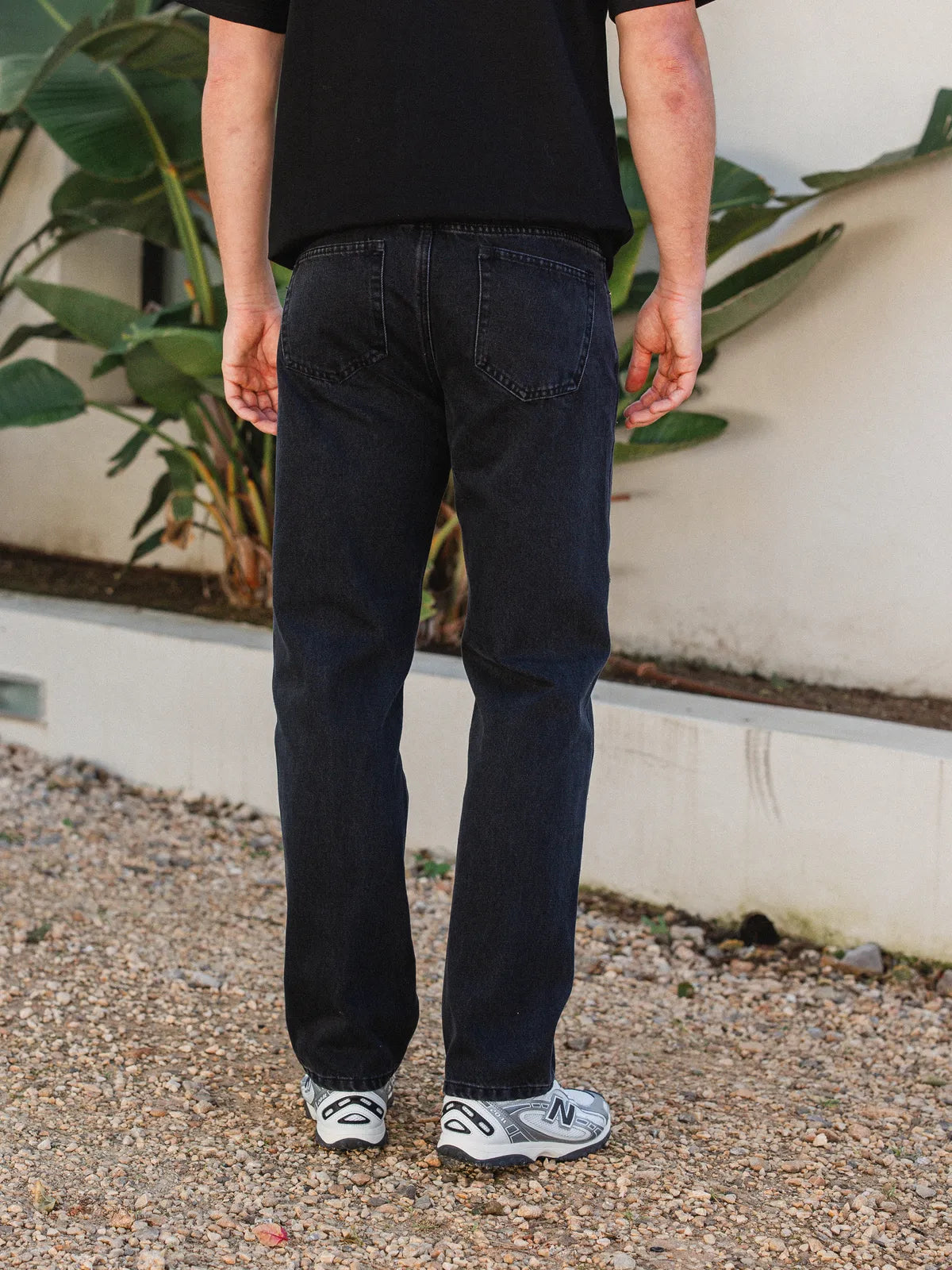 Black Washed Damaged Jeans