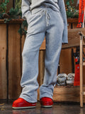 Graue Strickhose