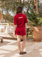 Red Soft Terry Short