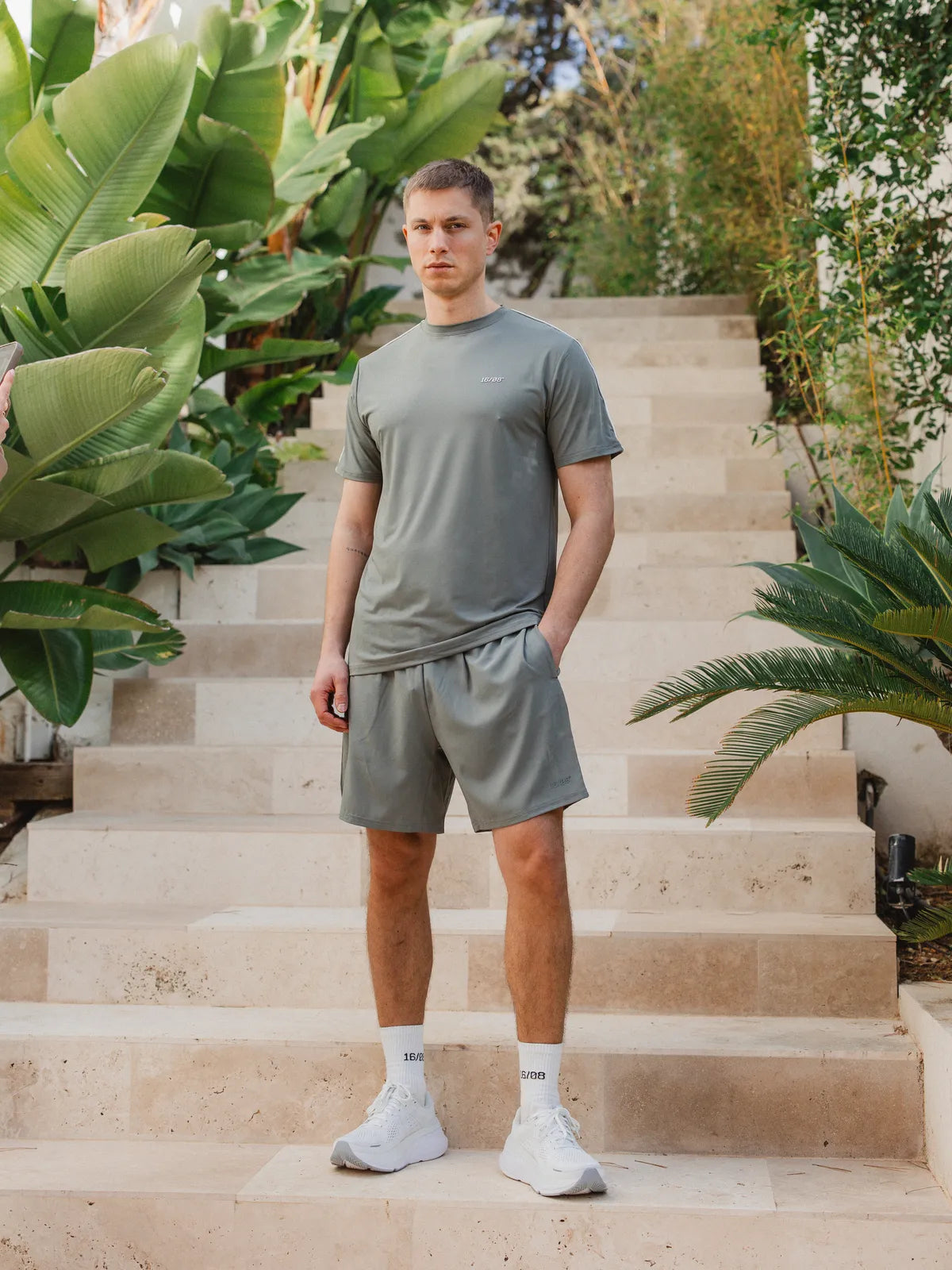 Olive Stitched Sport T-shirt