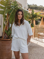 White Soft Terry Polo