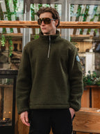 Army Teddy Half Zip Sweater