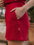 Red Soft Terry Short