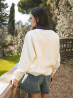 Gelber Damen-Polopullover