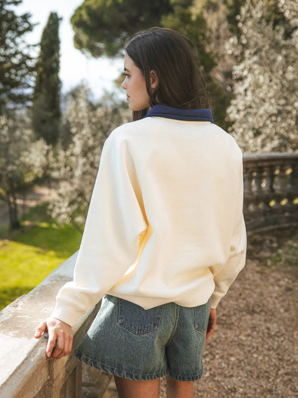 Gelber Damen-Polopullover