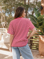 Pink Stripe Femme T-shirt