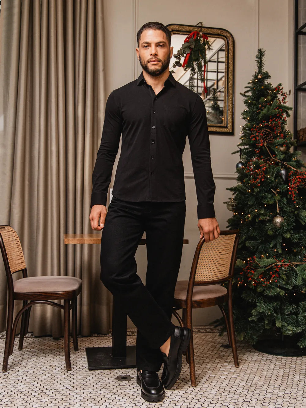 Black Business Pocket Shirt