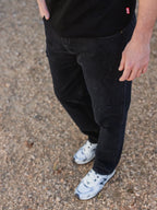 Black Washed Damaged Jeans