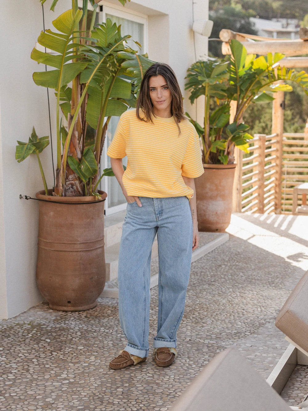 Yellow Stripe Soft T-shirt