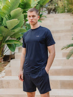Navy Stitched Sport T-shirt