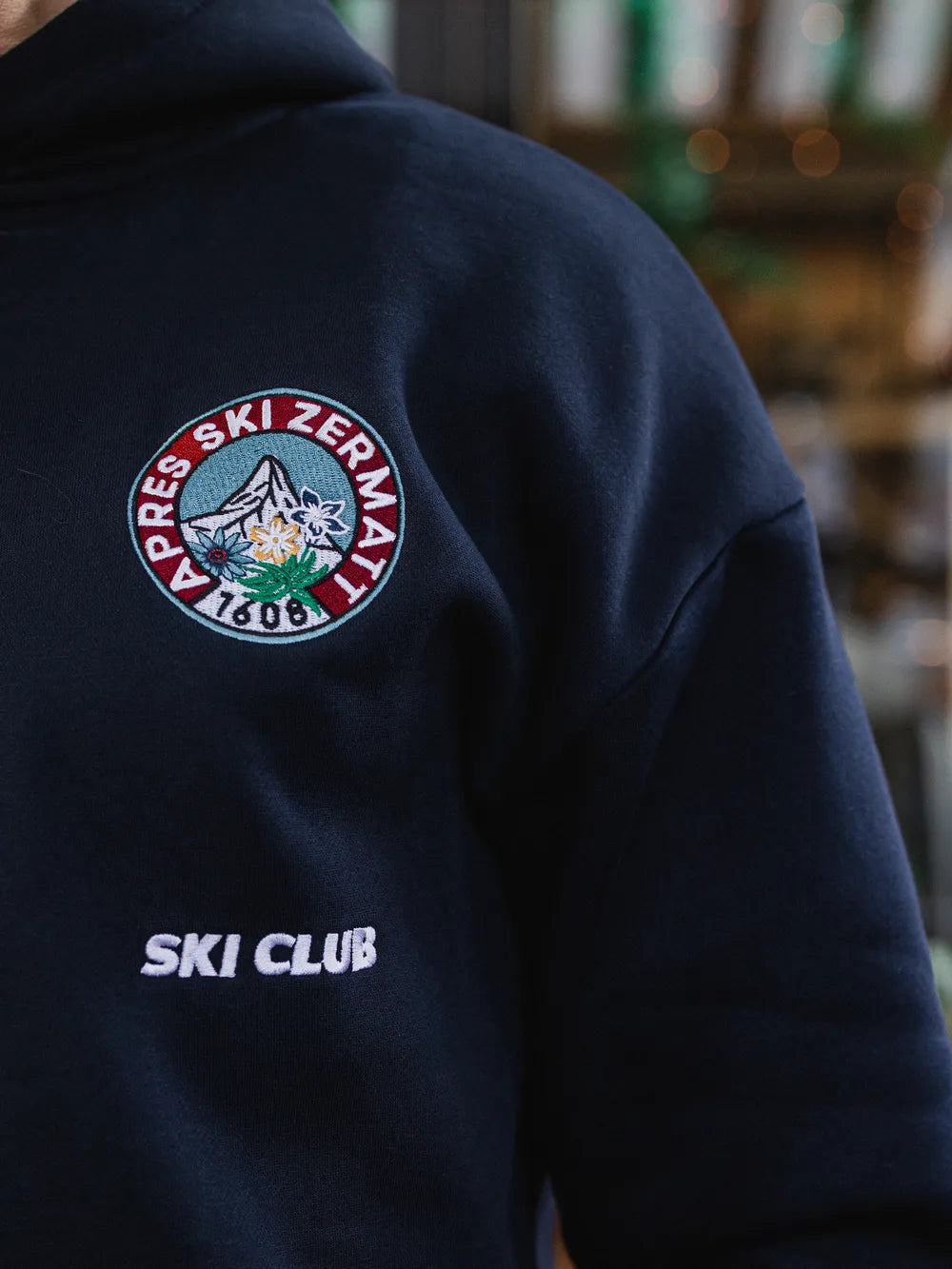 Navy Oversized Ski Club Vest