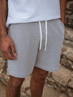 Navy Summer Stripe Short