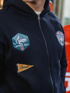 Marineblaue Oversize-Ski-Club-Weste