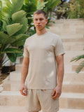 Beige Stitched Sport T-shirt