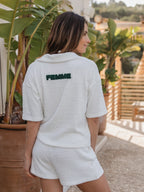 White Soft Terry Polo