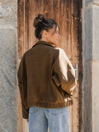 Brown Suede Oversized Jacket