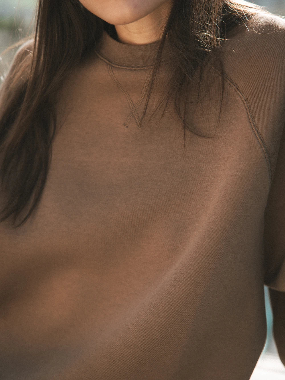 Brauner Oversize-Pullover für Damen