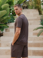 Coffee Brown Basic Sport T-shirt