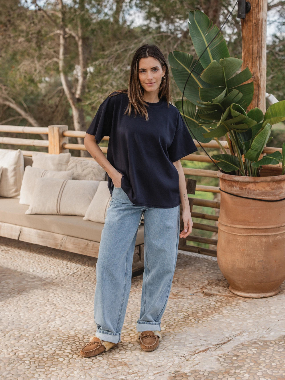 Navy Oversized T-shirt