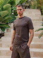 Coffee Brown Basic Sport T-shirt