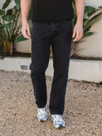 Black Washed Damaged Jeans