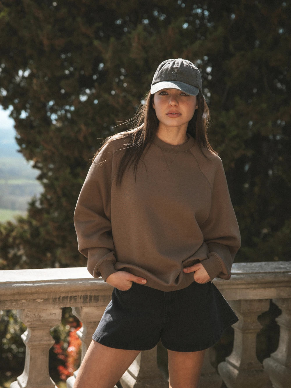 Brauner Oversize-Pullover für Damen