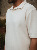 Beige Structure Summer V-Polo