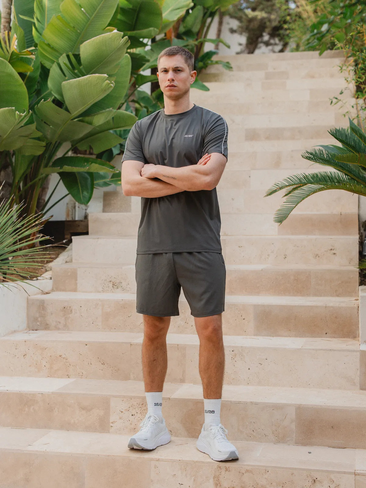 Army Green Stitched Sport T-shirt