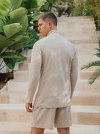 Beige Sport Half Zip