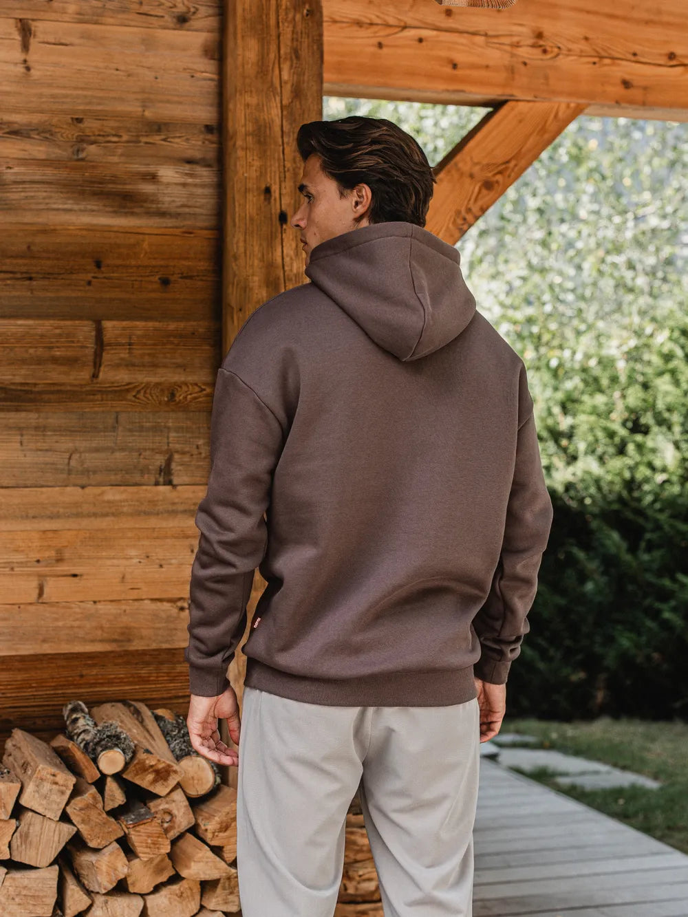Brown Signature Oversized Hoodie
