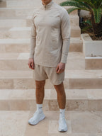 Beige Sport Half Zip