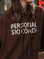 Brauner Strickhoodie von Ski Coach