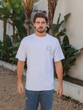 Weißes Oversize T-Shirt mit Kreismotiv