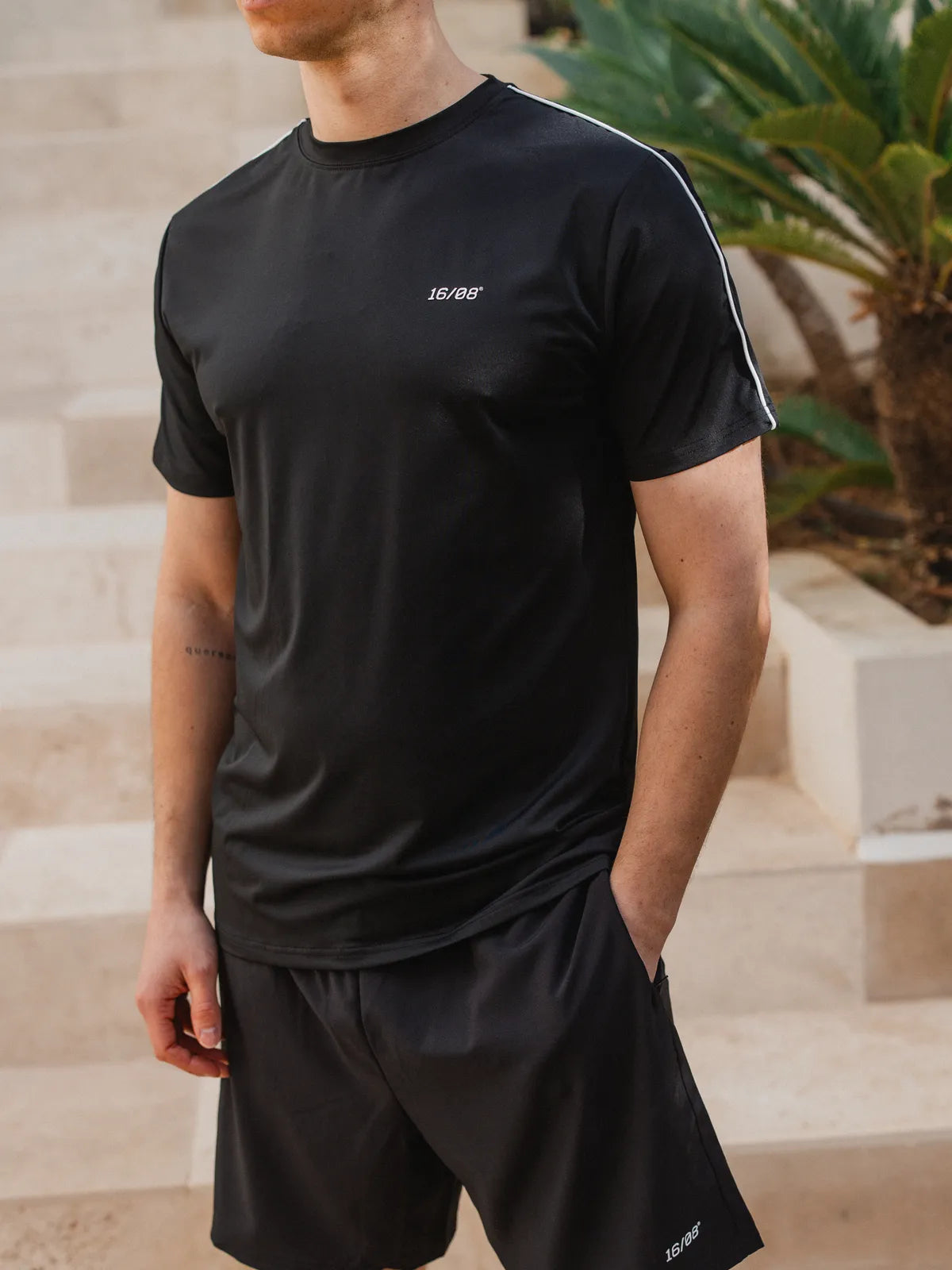 Black Stitched Sport T-shirt
