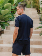 Navy Stitched Sport T-shirt