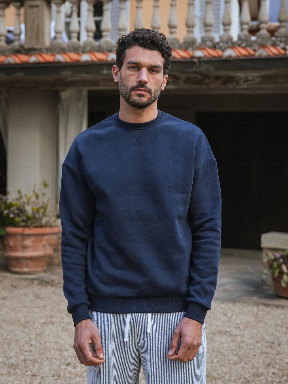 Navy Oversized Basic Sweater