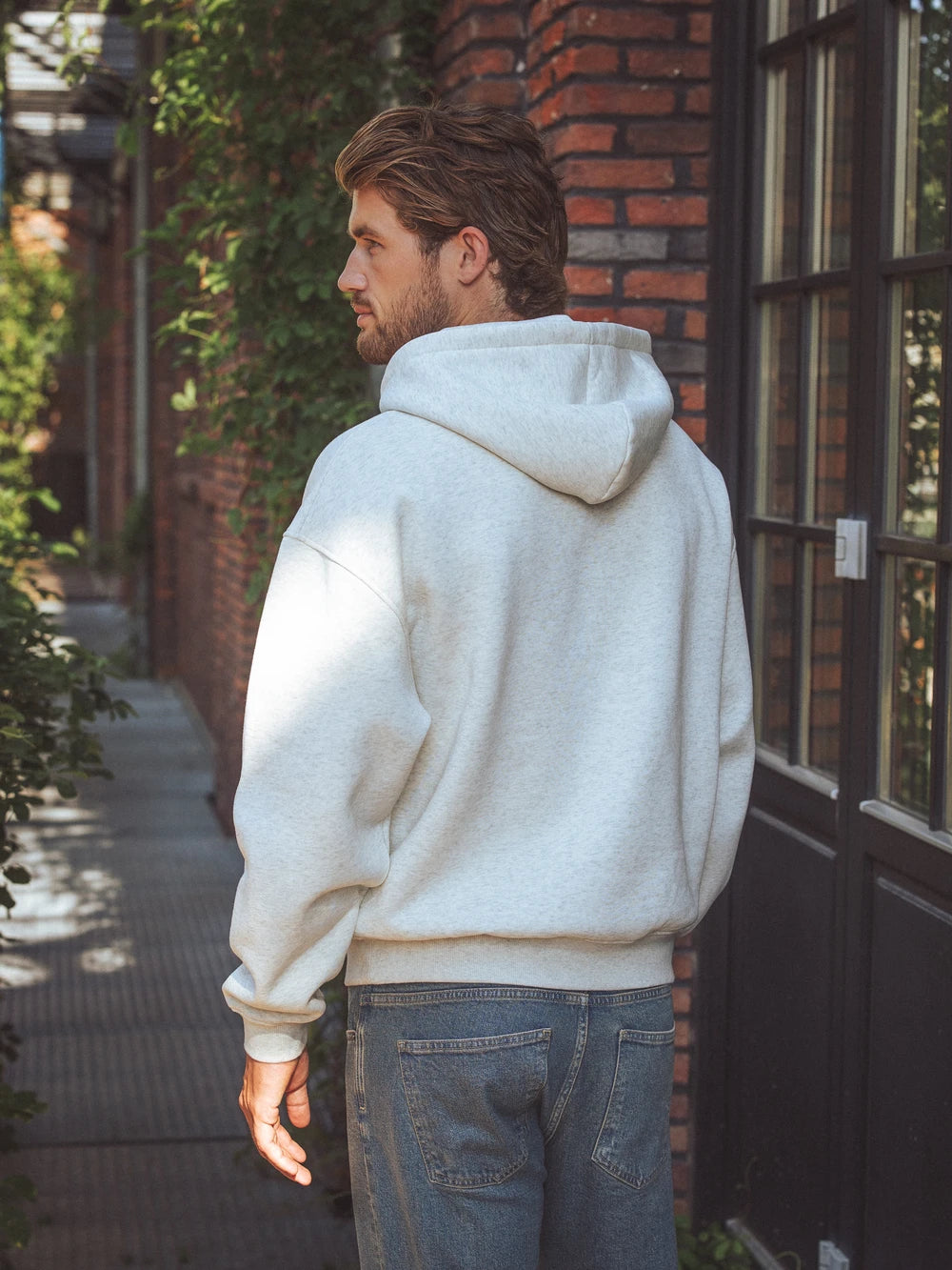 Light Grey NY Boxy Hoodie