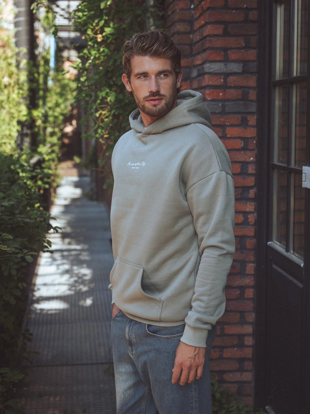 Green Sounds Oversized Hoodie