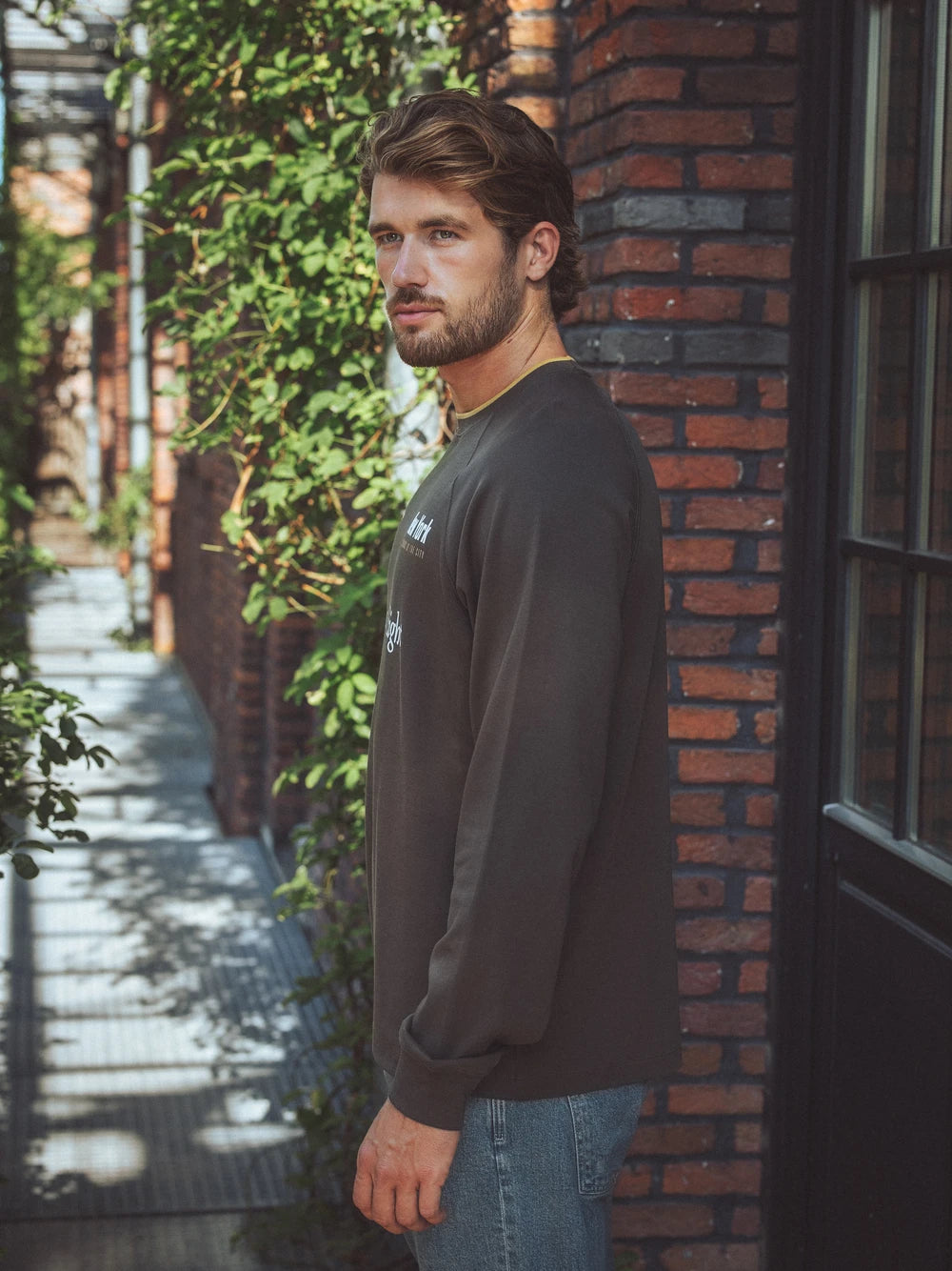 Brown Oversized Graphic Longsleeve