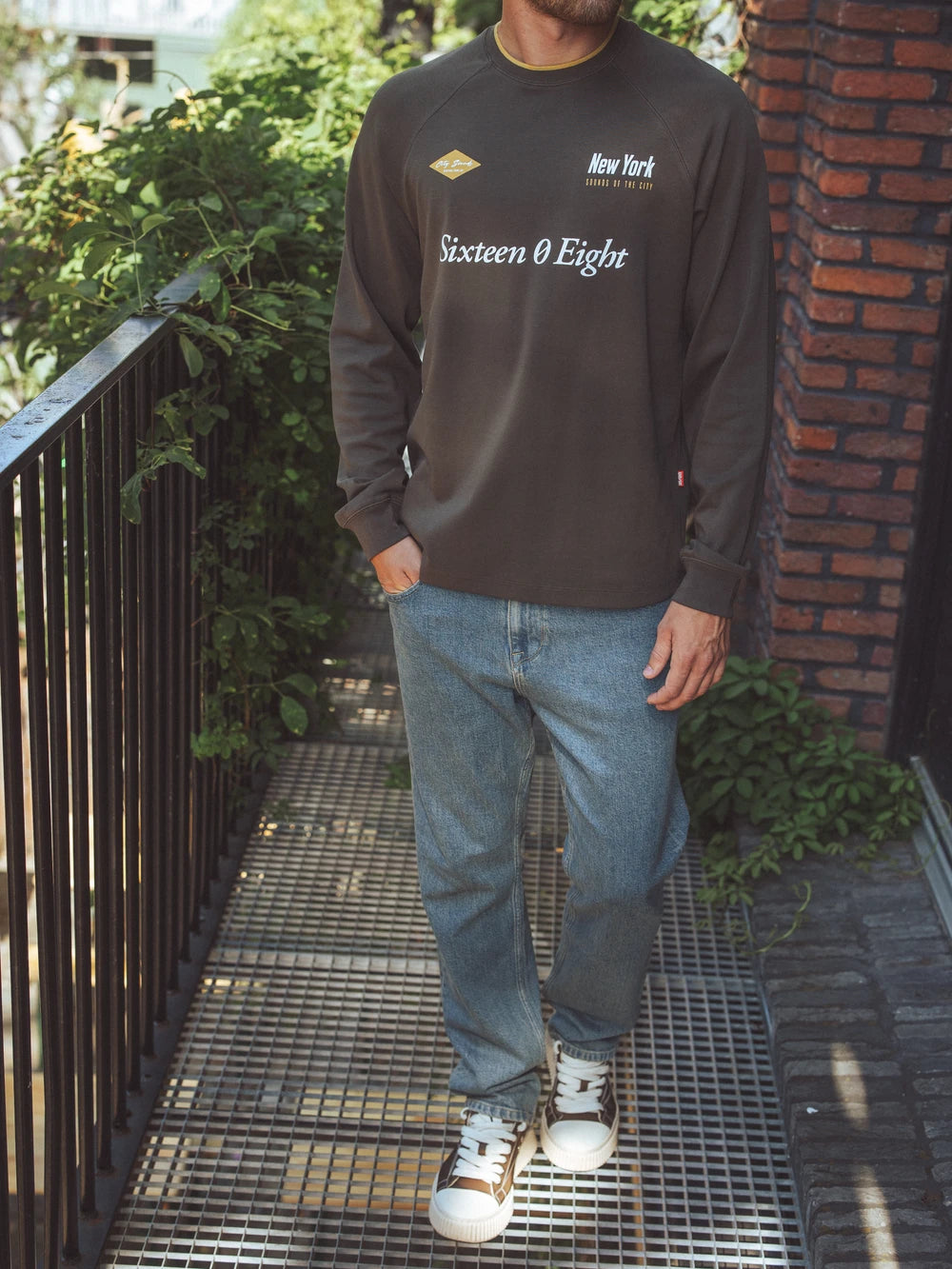 Brown Oversized Graphic Longsleeve