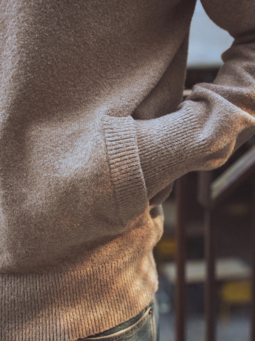 Brown Baseball Knitted Vest