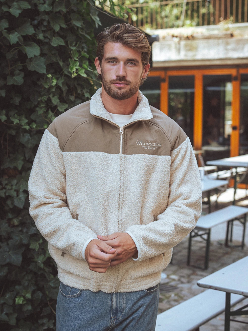 Beige Sherpa Jacket